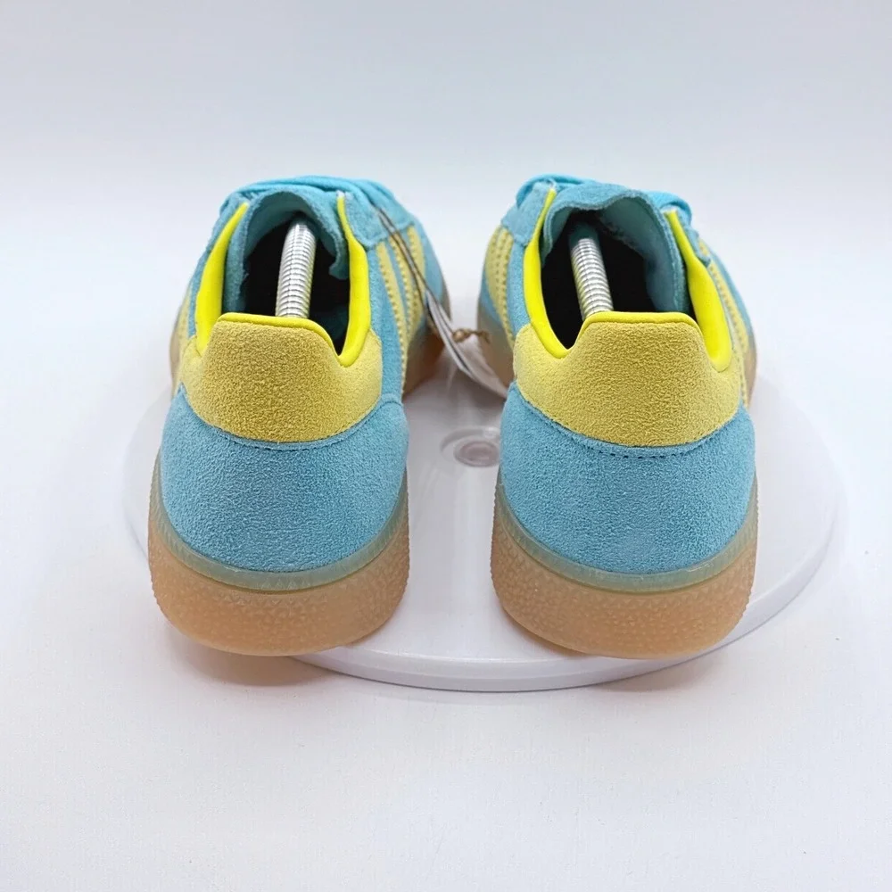 Adidas Handball Spezial W Sneakers 8.5 Womens Blue Glow/Yellow/Gum JR7351, NEW